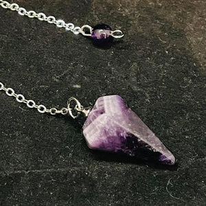 Chevron Amethyst Pendulums