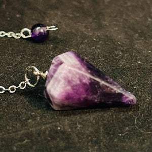 Chevron Amethyst Pendulums