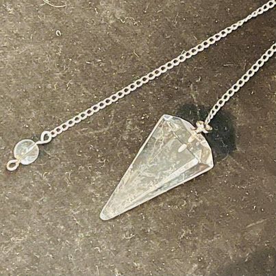 Long Silver Pendulums Clear Quartz