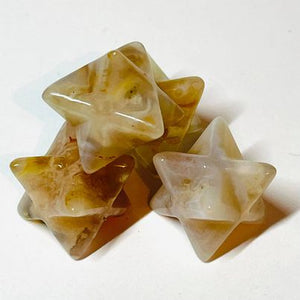 Flower Agate Merkaba Small