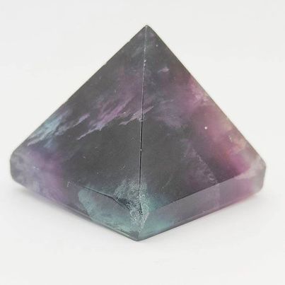 Rainbow Fluorite Pyramid # 65