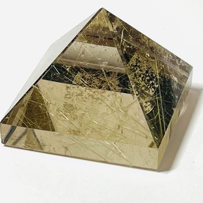 Golden Rutile Pyramid # 4