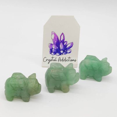 Green Aventurine Mini Flying Pig