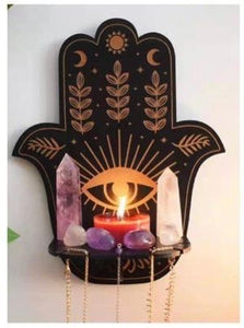 Wall Crystal Display - Hamsa Hand