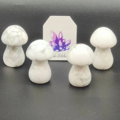 Howlite Medium Mushrooms