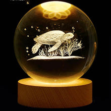 Load image into Gallery viewer, Glass Etched Spheres + USB Light Up Stand (7 variants)
