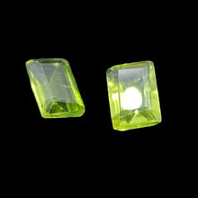 Load image into Gallery viewer, Peridot Emerald Cut Gemstone x2
