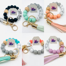 Load image into Gallery viewer, Beaded Bracelet Keyrings &amp; Wallets
