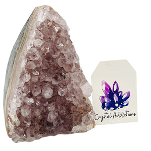 Pink Amethyst Druzy Cluster Freeform # 183