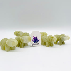 Green Jade Elephants