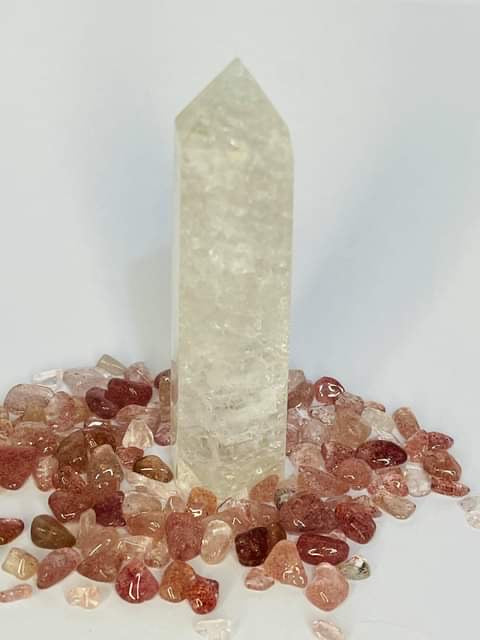 Fire & Ice Quartz Point #122