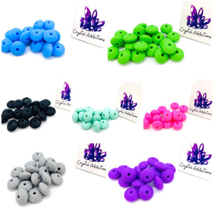 Beads - Silicone Plain Lentils 12mm