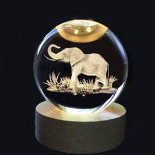 Load image into Gallery viewer, Glass Etched Spheres + USB Light Up Stand (7 variants)
