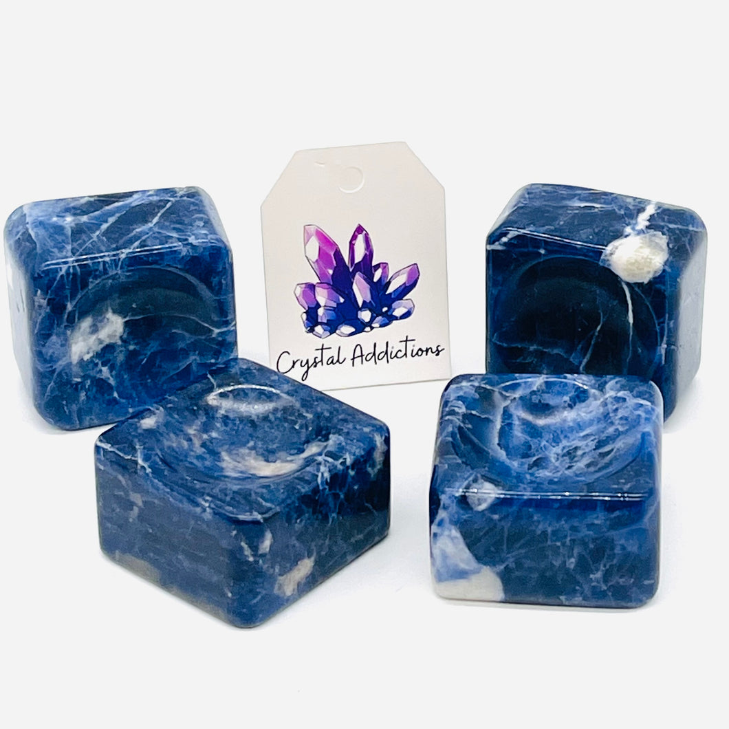 Sodalite Medium Square Sphere Stands