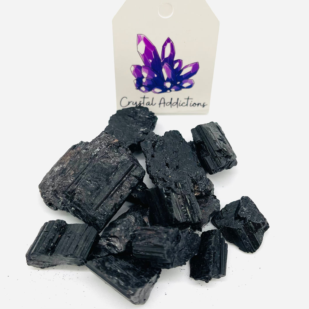 Black Tourmaline Raw 100g Bag