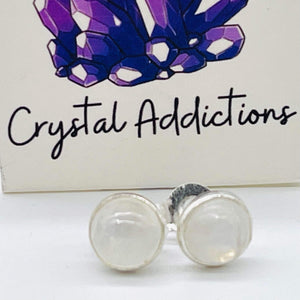 Moonstone Sterling Silver Stud Earring