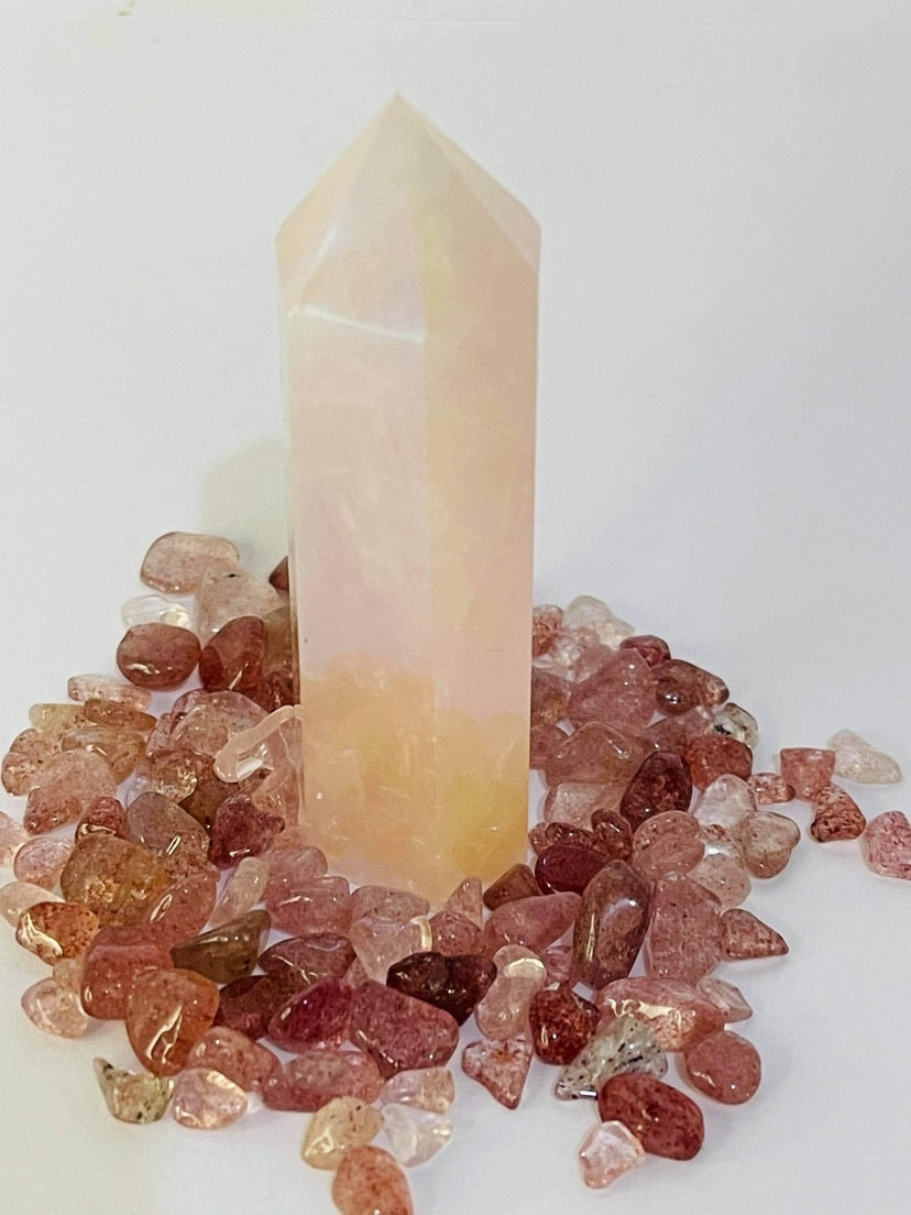 Aura Rose Quartz Point #200
