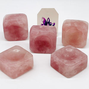 Rose Quartz Medium Square Sphere Stands