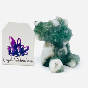 Moss Agate Cartoon Elephant # 92