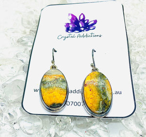 Bumblebee Sterling Silver Drop Earrings #110