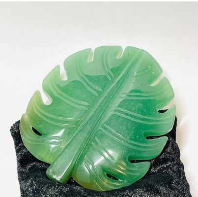 Green Aventurine Monstera Leaf # 105