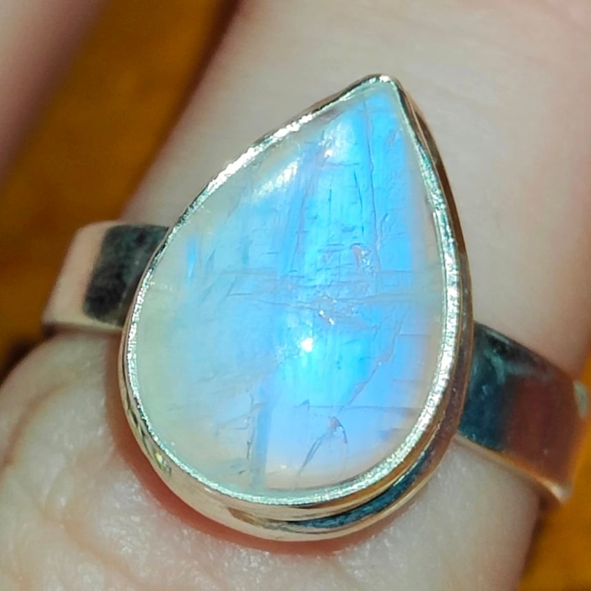 Moonstone Pear Rings