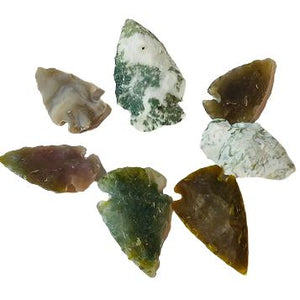 Moss Agate Arrow Head