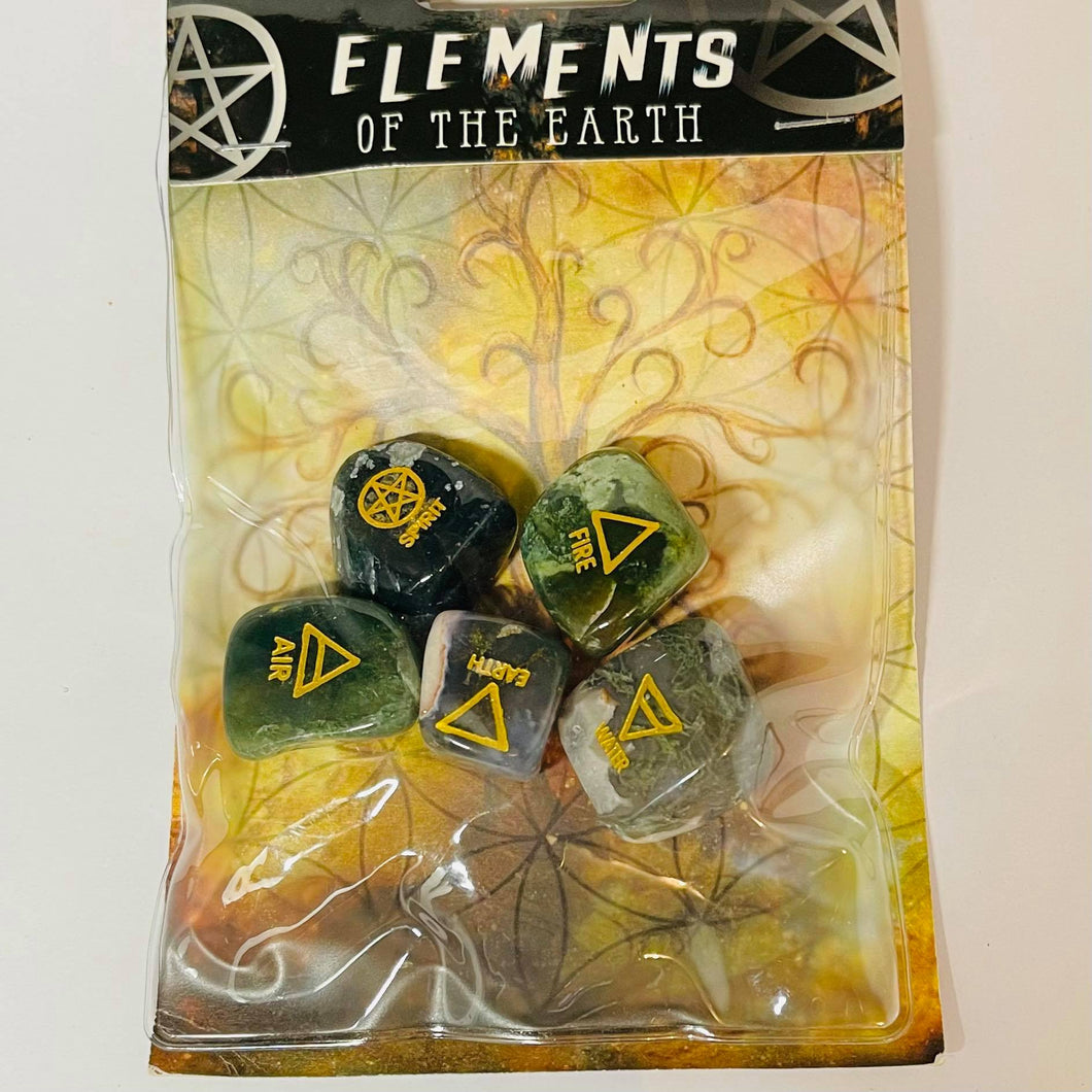 Moss Agate Elements Set