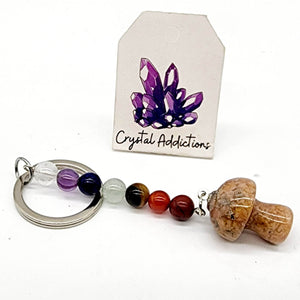 Mini Mushroom Chakra Keyrings - 18 variants