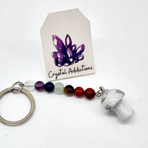 Mini Mushroom Chakra Keyrings - 18 variants