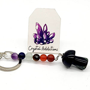 Mini Mushroom Chakra Keyrings - 18 variants