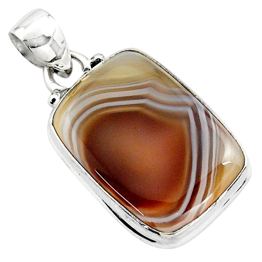 Botswana Agate Sterling Silver Pendant # 174