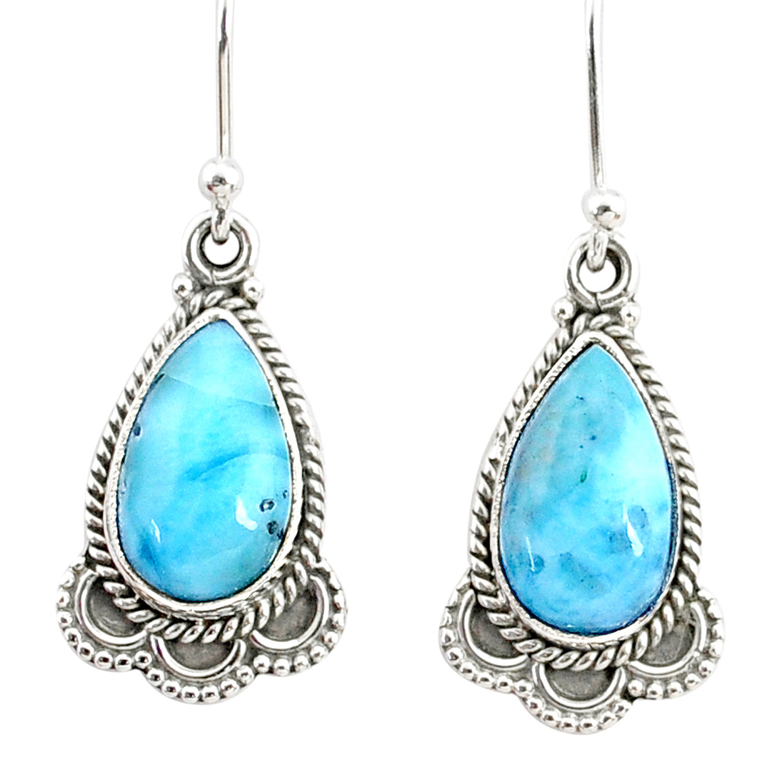 Larimar Handmade Dangle Earrings # 40