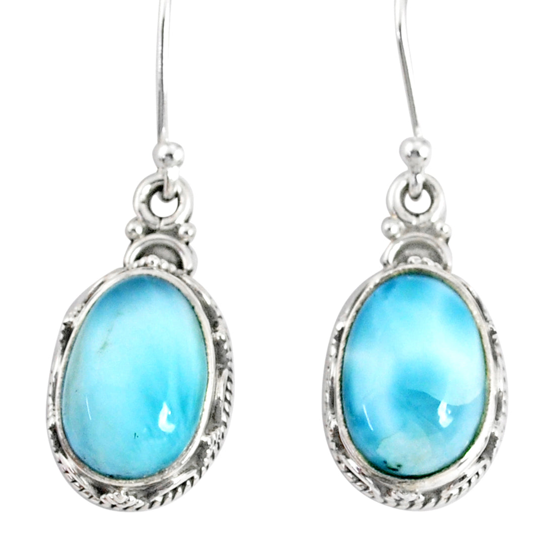 Larimar Handmade Dangle Earrings # 152