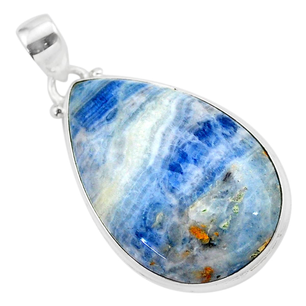 Blue Scheelite Pear Pendant # 123