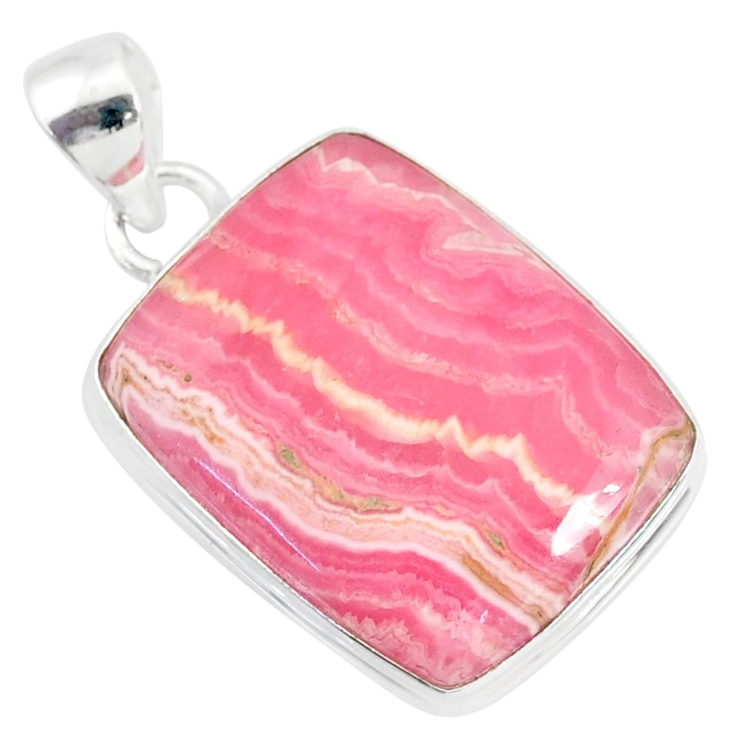 Rhodochrosite Sterling Silver Pendant # 142