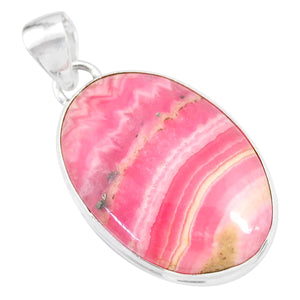 Rhodochrosite Sterling Silver Pendant # 166