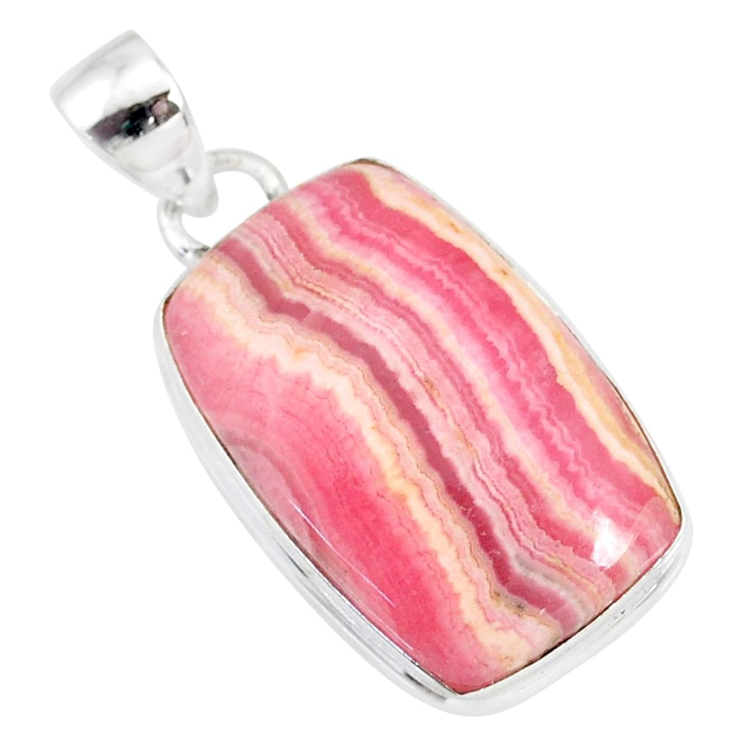 Rhodochrosite Sterling Silver Pendant # 171