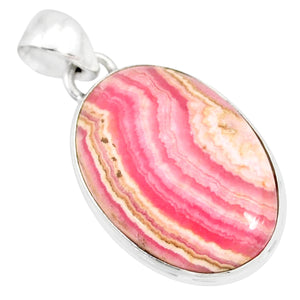 Rhodochrosite Sterling Silver Pendant # 87