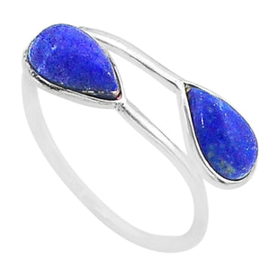 Lapis Lazuli Silver Adjustable Ring # 82