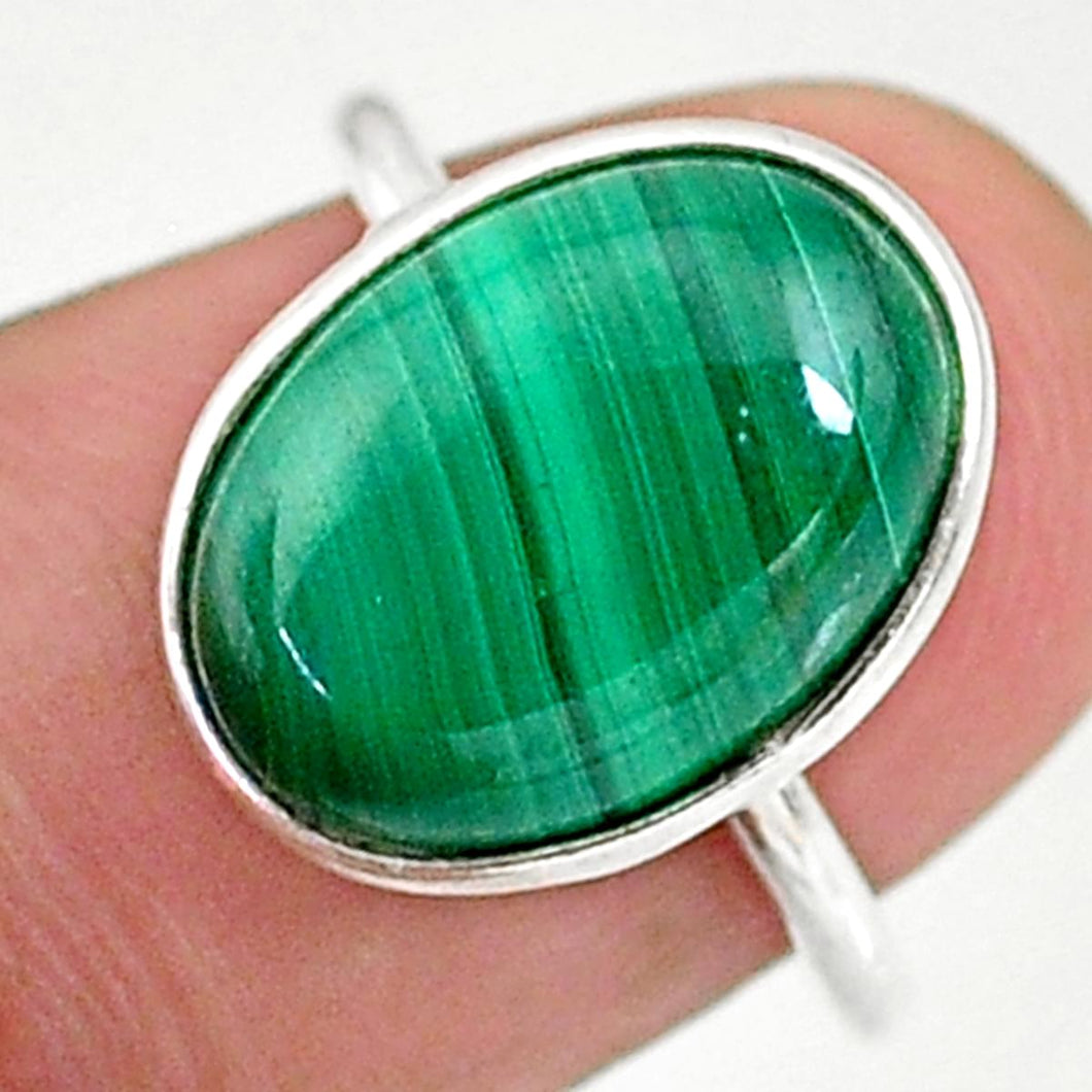 Malachite Sterling Silver Ring # 11
